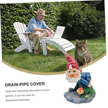 Load image into Gallery viewer, BESPORTBLE Water Decoration Resin Gnome Pipe Extender Gutter Ornament Cover for Garden
