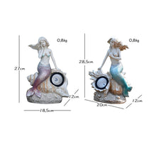 Load image into Gallery viewer, MYYINGBIN A Pair Of Mermaid Solar Light Statue Resin Garden Sculptures Solar Lamp Outdoor Fairy Ornament For Lawn Patio
