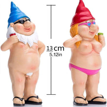Load image into Gallery viewer, Garden Gnome, Statue Peeing Gnome, Naughty Garden Gnome, Funny Naked Gnome, Resin Garden Gnomes, Male Female Nude Gnomes Goblin-Art Decoration, Lawn Ornaments Indoor or Outdoor Garden Ornament (woman)
