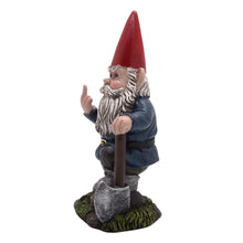 Load image into Gallery viewer, Wowser Angry Garden Gnome with a Shovel, Freestanding Figurine, Unique Outdoor Décor, Funny Gift, 9 Inches
