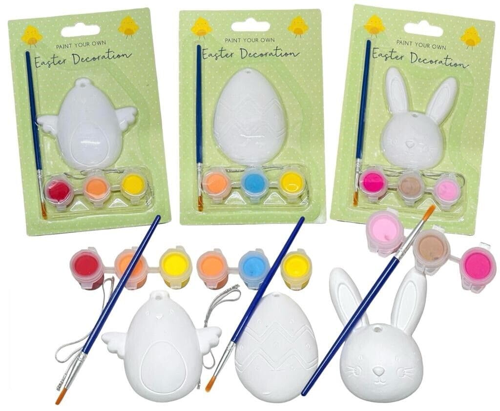 PaulStore Paint Your Own Easter Plastic Figure Mould Craft Present Party Paint Fun (Random)