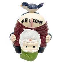 Load image into Gallery viewer, Garden Gnome Statue Water Resistant Funny Resin Garden Figurines Miniature Fairy Gnomes Garden Decoration for Indoor Outdoor Backyard Decor Patio Yard Lawn Ornaments Gift (Welcome)
