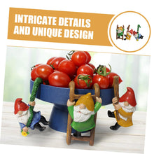 Load image into Gallery viewer, Happyyami 3pcs Garden Gnome Statue Set Outdoor Resin Dwarf Pendants Fairy Garden Decorations Tree Ornaments
