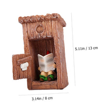 Load image into Gallery viewer, Happyyami Resin Toilet Dwarf Statue Dwarf Design Sculpture for Garden Ornaments Fairy Garden Gnome Decoration
