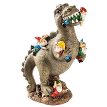Load image into Gallery viewer, Dinosaur Eating Gnomes Garden ArtDinosaur Eating Gnomes Garden Art,Garden Gnome Statues Outdoor Decor,interesting Garden Garden Ornament Dinosaur Decoration Accessories(big)
