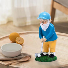 Load image into Gallery viewer, MOOCOCO 8.3 Inch Golf Gnomes Statues,Outdoor Golf Playing Garden Gnome Statue,Patio Yard Lawn Desk Home Office Decoration,Resin Dwarfs Figurine,1 Pc
