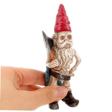 Load image into Gallery viewer, BESPORTBLE Gnome Skull Statue Skeleton Dwarf Ornaments Halloween Gnome Garden Decorative Resin
