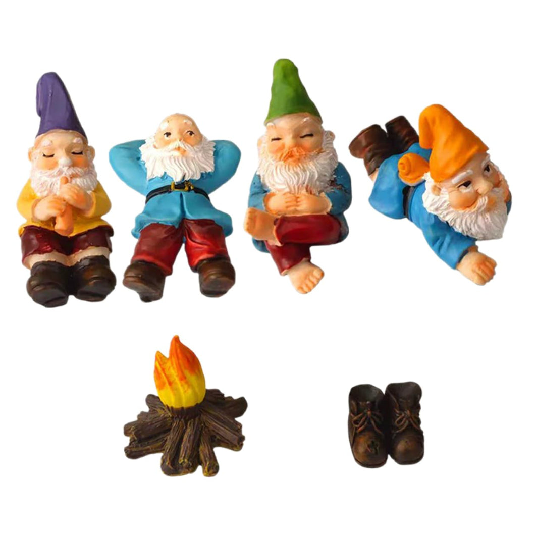 Happyyami Hanging Garden Ornaments Set of Resin Gnomes Decorative Gnomes Garden Statues for Outdoor Landscape