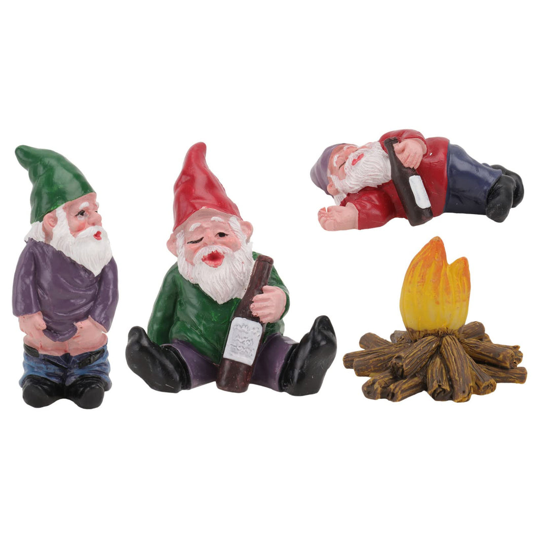 BESPORTBLE 4pcs Dwarf Ornaments Resin Landscape Decor Unique Garden Statues Potted Plant Decorations Resin Craftsmanship