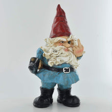Load image into Gallery viewer, Gnome- Middle Finger Garden Ornament Home Decor Joke Present Novelty Gift Fantasy Figure Comical Elf H18.5cm
