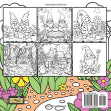 Load image into Gallery viewer, Cute garden gnomes coloring book: Whimsical garden fun!. Quirky and cute garden gnome coloring book for adults, children and teenagers. 40 wonderful gnome designs for stress free relaxation

