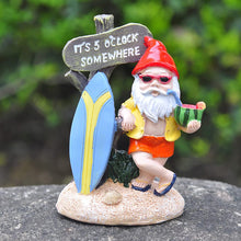 Load image into Gallery viewer, NIYEYE Garden Gnomes for Outdoor Use Funny Cool Surfing Garden GNOME Weatherproof Made of Resin Decorative Figurine
