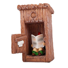 Load image into Gallery viewer, Happyyami Resin Toilet Dwarf Statue Dwarf Design Sculpture for Garden Ornaments Fairy Garden Gnome Decoration
