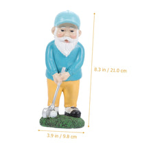 Load image into Gallery viewer, ORFOFE Miniature Golfing Dwarf Ornament Resin Gnome Statue Garden Decorations Fairy Garden Accessory
