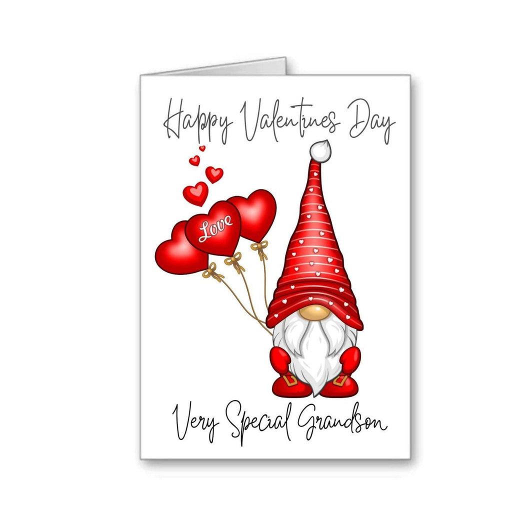 Grandson Valentine Valentines Card Gonk Gnome (envelope Included)