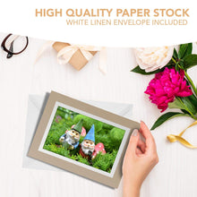 Load image into Gallery viewer, Greeting Cards Biege (Insert) - Funny Garden Gnome Men Blank Greetings Card Birthday Kids Party Boys Girls #14596
