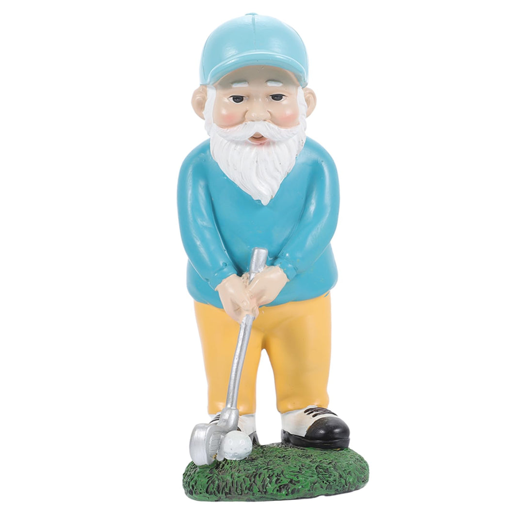 BCOATH Garden Golfing Gnome Statue Resin Gnome Figurine for Outdoor Garden Decor for Patio Balcony and Craftsmanship Realistic Design Fun Home Accent