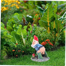 Load image into Gallery viewer, BESPORTBLE Gnome Yard Ornament Funny Elf Statue Gnome Garden for outside for Decor Window Cabinet Desk

