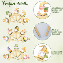 Load image into Gallery viewer, arricraft 15 Pcs Gnome Shaped Wooden Plant Tags, Colorful Shaped Waterproof Garden Stake Plant Marker for Indoor Outdoor Potted Nursery Marker Decoration Accessories
