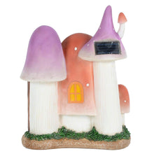 Load image into Gallery viewer, Azuma Solar Power House Garden Decoration Resin Ornament LED Light - Mushroom House
