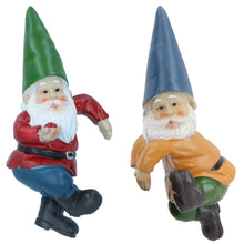 Load image into Gallery viewer, AB Tools Gnome Plant Pot Hanger Garden Home Yard Ornament Statue Vase Hugger Pair
