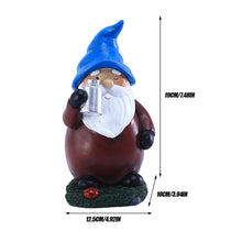 Load image into Gallery viewer, Solar Garden Gnome,Garden Gnomes Outdoor - Ornaments Statues Figurines Sculptures with Light Waterproof for Porch Patio Halloween Fall Front Backyard

