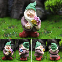 Load image into Gallery viewer, Mini Gnomes Set of 7 - Fairy Garden Accessories, Tiny Gnome Figurines for Miniature Fairy Garden Decor, Plant Pot Decorations
