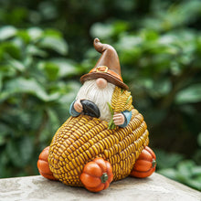Load image into Gallery viewer, Garden Statue Corn Car, Resin Gnome Truck Decor Funny Gnomes Pumpkin Ornaments Autumn Decor for Lawn Porch
