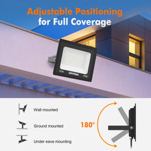 Load image into Gallery viewer, GRIFEMA 50W LED Floodlight Outdoor, 5500LM, 6500K Cool White, IP66 Waterproof, Adjustable 180° Bracket, Security Lighting for Garden, Garage, Yard
