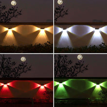 Load image into Gallery viewer, Solar Fence Lights Outdoor - 3-Side Fence Light Solars Powered for Outside IP65 Waterproof Fence Solar Lights Outdoor for Outside Garden Backyard Patio Deck Fence Stair Step Railing Pathway(4Pack)
