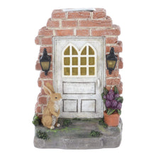 Load image into Gallery viewer, Azuma Fairy Door Solar Powered Garden Ornament Yellow LED Lights Outdoor - Rabbit
