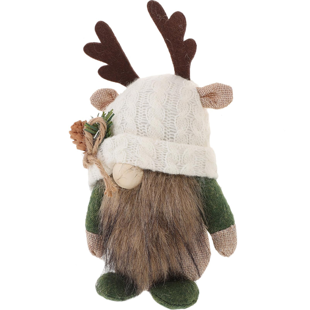 Toyvian Gnome Garden Statue Christmas Gnome Decor Deer Antler Figurine Holiday Ornaments