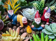 Load image into Gallery viewer, YARCHONN Miniature Garden Gnomes Ornament Outdoor Resin Elf Statue, Funny Gnome Fairy Garden Accessories for Patio, Yard, Lawn or Home Garden Decorations, Set of 5 (Yoga series)
