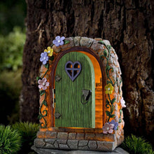 Load image into Gallery viewer, Srliya Solar Light Fairy Garden Miniature Door Sculpture Resin Statue (11 Black [8 Lights]), Srliyawbm5tsnrfq-79
