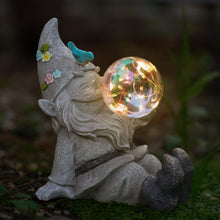 Load image into Gallery viewer, MININOVA Gnomes Garden Statues Outdoor Decor with Solar Lights Waterproof Cute Ornament for Outside Patio Lawn Housewarming Gifts
