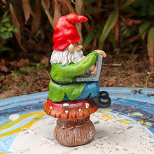 Load image into Gallery viewer, Hqroidd Garden Gnomes Funny Resin Gnome Figurine on Working Garden Gnome Statues for Patio Yard Lawn Porch Outdoor Decor
