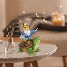 Load image into Gallery viewer, Turtle Solar Lights Outdoor Garden,Turtle Statue with Solar Light and Gnome | Waterproof Tortoise Sculpture, Outdoor Patio Balcony Courtyard Garden Lawn Decoration
