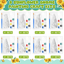 Load image into Gallery viewer, Foilswirl 8 Pcs Spring Gnome Ceramics to Paint Ready to Paint Your Own Ceramic Gnome Statues DIY Unpainted Ceramics Paintable Gnome Figurines Kit Crafts with Brush Palette Paint
