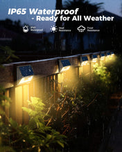 Load image into Gallery viewer, 4 Pack Solar Lights Outdoor Motion Sensor- Led Security Lights IP65 Waterproof, 3 Lighting Modes, Super Bright Pir Flood Lights for Wall Garden Fence Yard Driveway Path - Warm White
