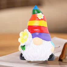 Load image into Gallery viewer, Playful Garden Statues, Fairy Garden Gnome Decoration, Rainbow Gnome Decoration, Outdoor Figurine For Garden, Adorable Gnome Statue, Cheerful Garden Accessory, Miniature Gnome Figurines, Vibrant
