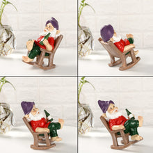 Load image into Gallery viewer, Outdoor Funny Garden Gnomes Decoration Statue Dwarf Figurines Ornament Resin Sculpture Rocking Chair Drinking Gnome Statue For Pation Yard Lawn Indoor Tabletop Home
