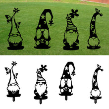 Load image into Gallery viewer, 4 Pcs Garden Stake Hollow Out Gnomes Sculpture For Creative Acrylic Dwarf Decor Outdoor Patio Decorative Landsca Garden Gnomes For Outside Large Hollow Out
