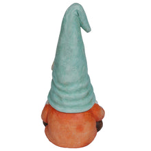 Load image into Gallery viewer, Alpine Corporation MCC844 Indoor/Outdoor Gnome Reading a Book Garden Statue, Charming Gnome Statue with Hat, 20&quot; H, Turquoise

