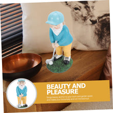 Load image into Gallery viewer, ANDRESLAD Golf Dwarf Statue Resin Gnome Figurine Garden Gnome Decor Outdoor Statue Funny Garden Ornament
