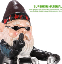 Load image into Gallery viewer, Biker Gnomes Garden Ornaments 13 cm Funny Gnome Riding Motorcycle Outdoor Statues Resin Garden Gnomes Figurines for Patio Lawn Yard Art Decoration
