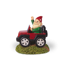 Load image into Gallery viewer, Kwirkworks Funny Garden Gnome - 4x4 Truck Wave Lawn Statue - 8 inches Tall
