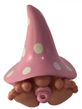 Load image into Gallery viewer, GlitZGlam Miniature Baby Girl Gnome “Chloe” – the Baby Gnome with the Pink Polka Dot Hat for the Fairy Garden
