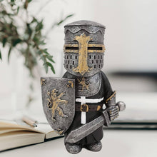 Load image into Gallery viewer, Garden Gnome Guard, Resin Sculpture Ornament Decor, Funny Knights of the Cross Templar Gnome Sculptures Resin Statue, Resin Craft Ornaments for Lawn
