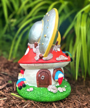 Load image into Gallery viewer, Gnometastic Gnomes - UFO Gnome, 8.85in, Mushroom House Garden Gnomes with Alien UFO Crash Landing - Funny Garden Gnomes Decorations for Yard and Outdoor Lawn Ornament and Fairy Garden Accessories
