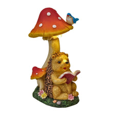 Load image into Gallery viewer, TERESA&#39;S COLLECTIONS Garden Ornaments Outdoor, Lovely Hedgehog and Mushroom with Solar Lights, Waterproof Resin Hedgehog Ornaments, Hedgehogs Gifts, Birthday Gifts for Mum, Indoor Outdoor 17.5CM
